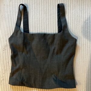Zara Charcoal Strapless Top